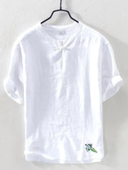 Men's Plus Size Lightweight Short Sleeve Blouse White / M