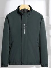 Men's Plus Size Lightweight Zip Up Windproof Jacket Dark Green / M