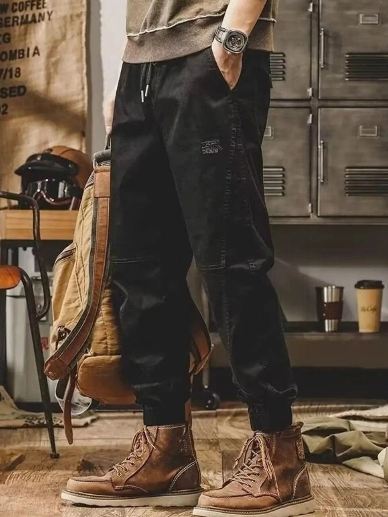 Men's Plus Size Loose Fit Joggers Black / M