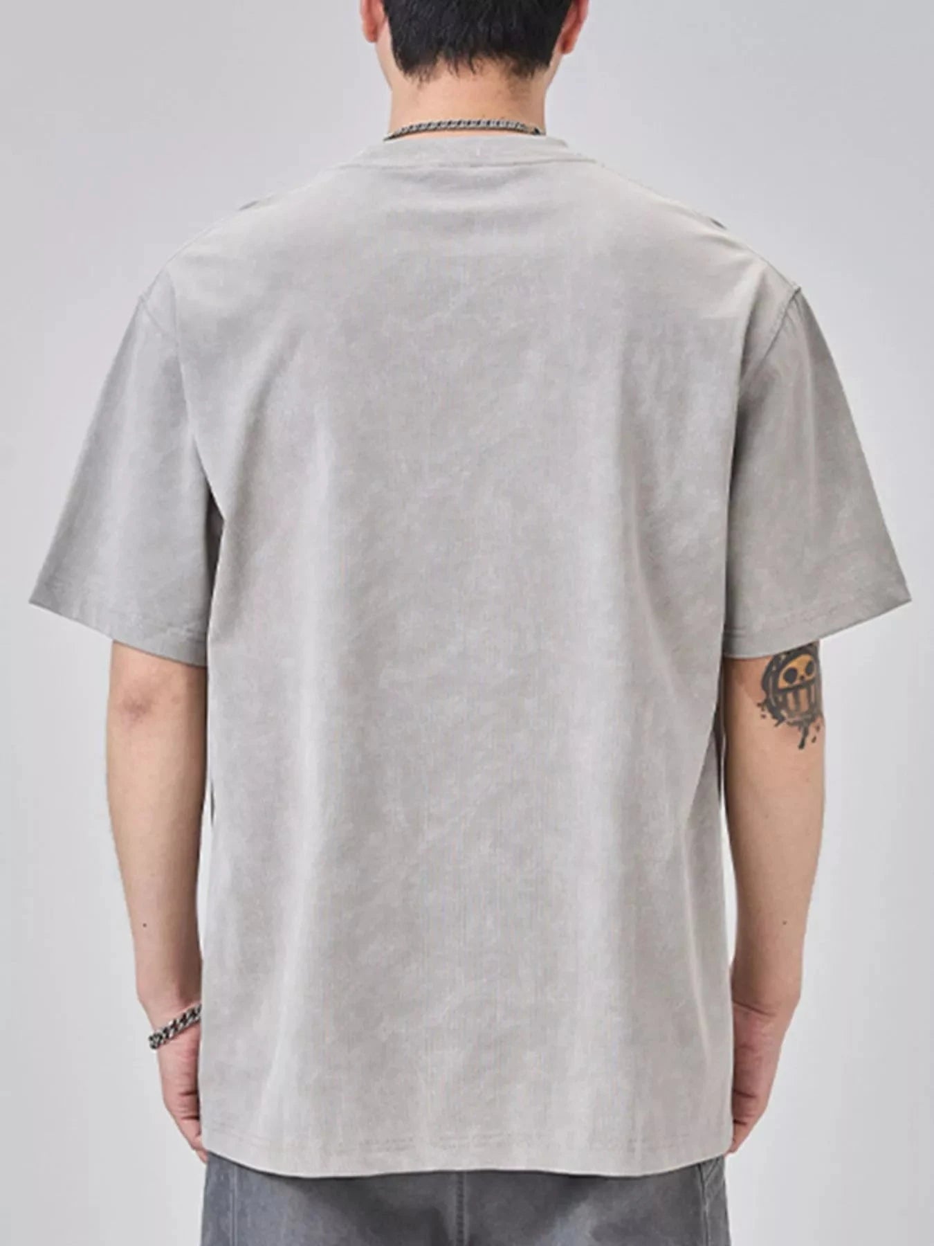 Men's Plus Size Moon Round Neck Short Sleeve T-Shirt