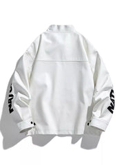 Men's Plus Size Motor Racing Leather Jacket