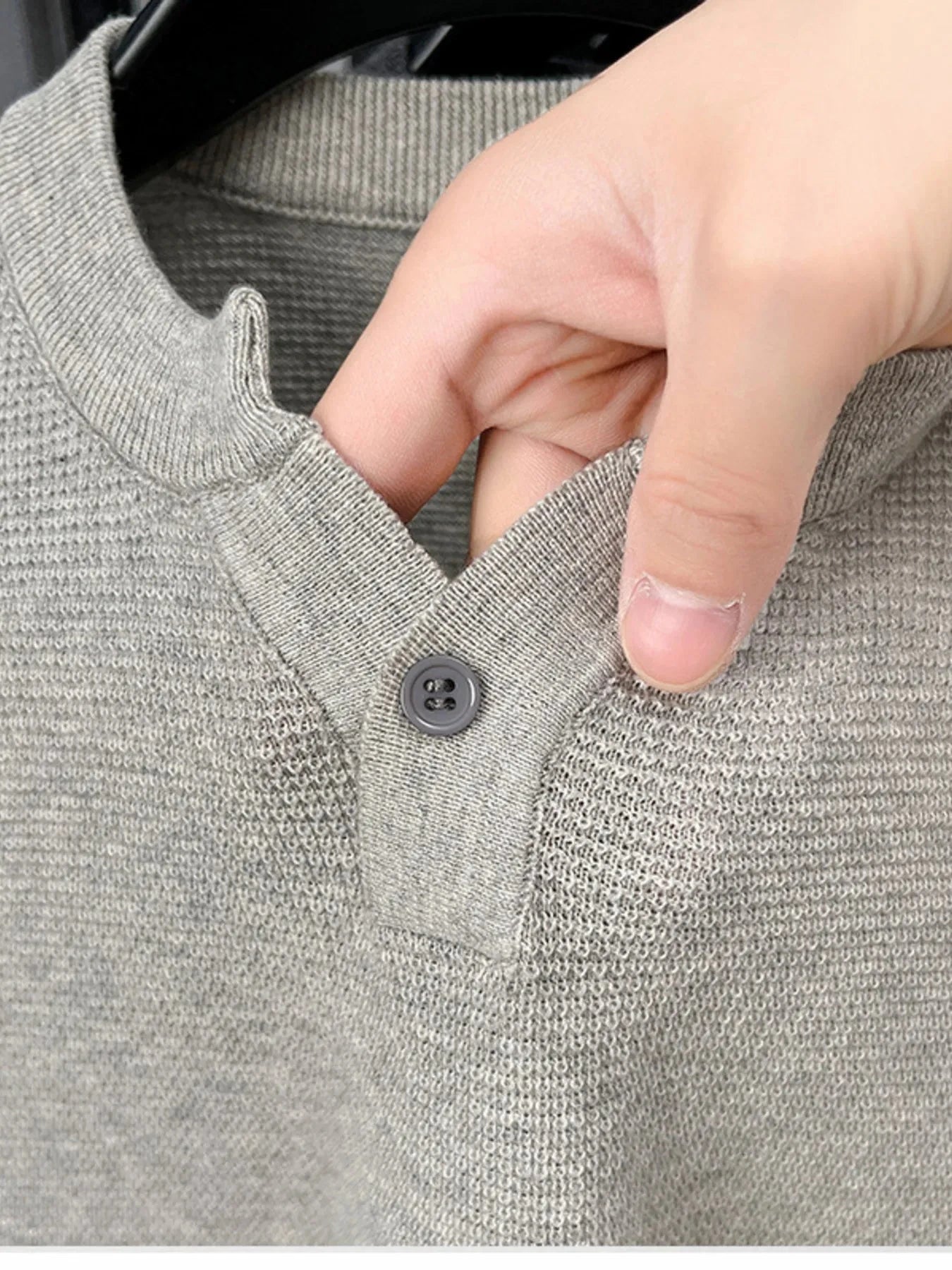 Men's Plus Size Notched Short Sleeve T-Shirt