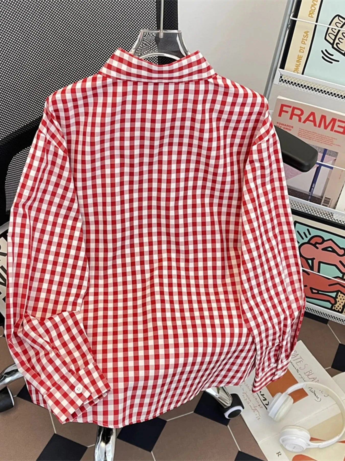 Men's Plus Size Plaid Button Up Long Sleeve Shirt