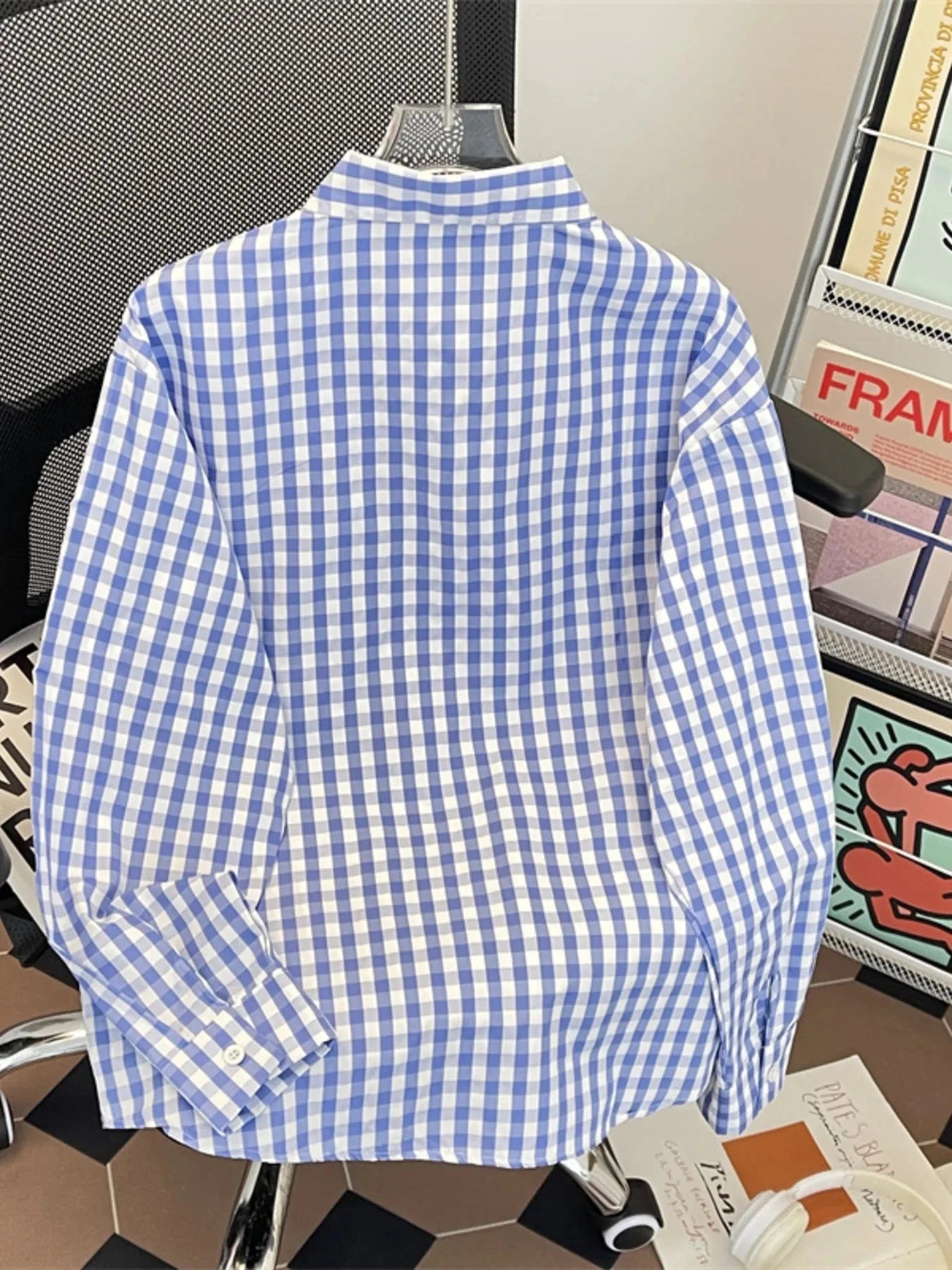 Men's Plus Size Plaid Button Up Long Sleeve Shirt