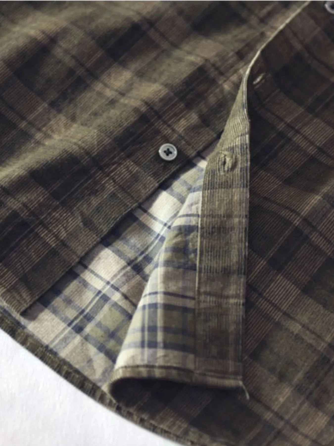 Men's Plus Size Plaid Button Up Long Sleeve Shirt