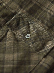 Men's Plus Size Plaid Button Up Long Sleeve Shirt