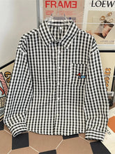 Men's Plus Size Plaid Button Up Long Sleeve Shirt Black / M