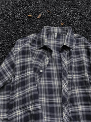 Men's Plus Size Plaid Button Up Shirt