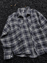 Men's Plus Size Plaid Button Up Shirt Blue / M