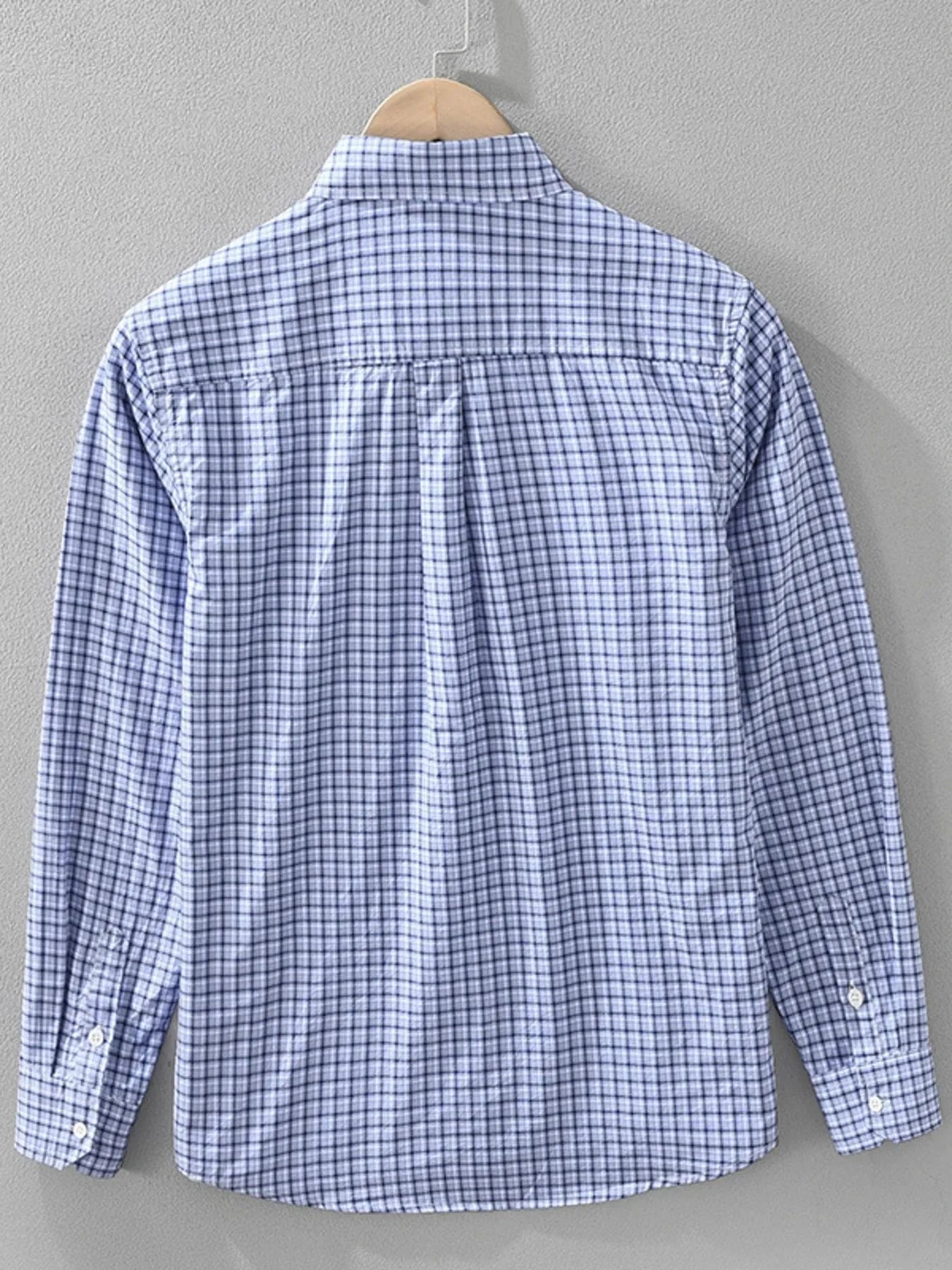 Men's Plus Size Plaid Button Up Short Sleeve Shirt