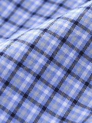 Men's Plus Size Plaid Button Up Short Sleeve Shirt