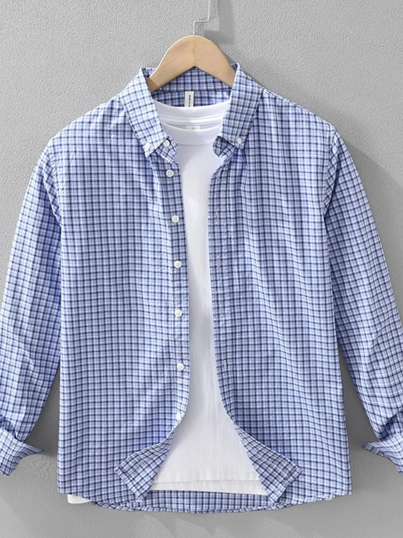 Men's Plus Size Plaid Button Up Short Sleeve Shirt