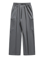 Men's Plus Size Pocketed Wide Leg Pants
