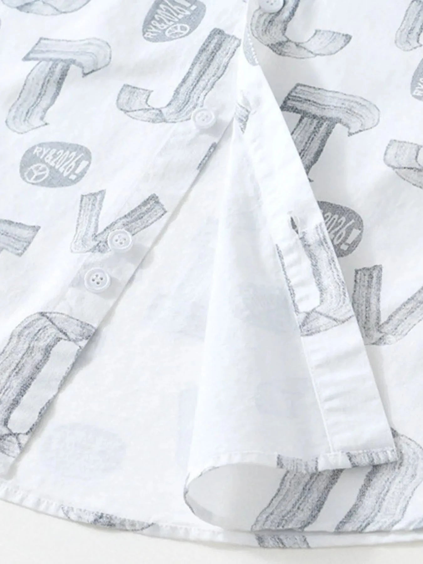 Men's Plus Size Printed Button Up Short Sleeve Shirt