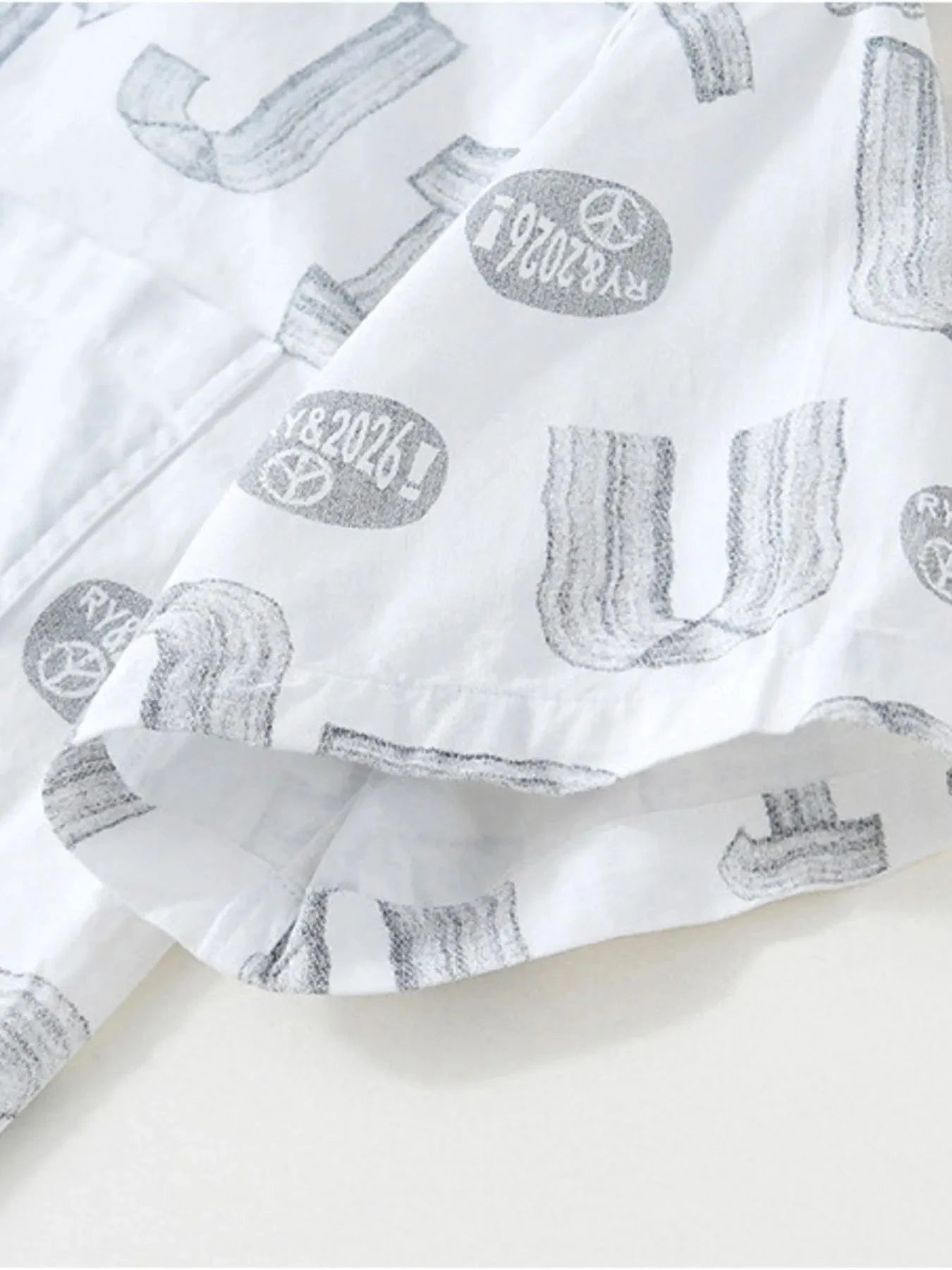 Men's Plus Size Printed Button Up Short Sleeve Shirt