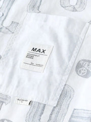 Men's Plus Size Printed Button Up Short Sleeve Shirt