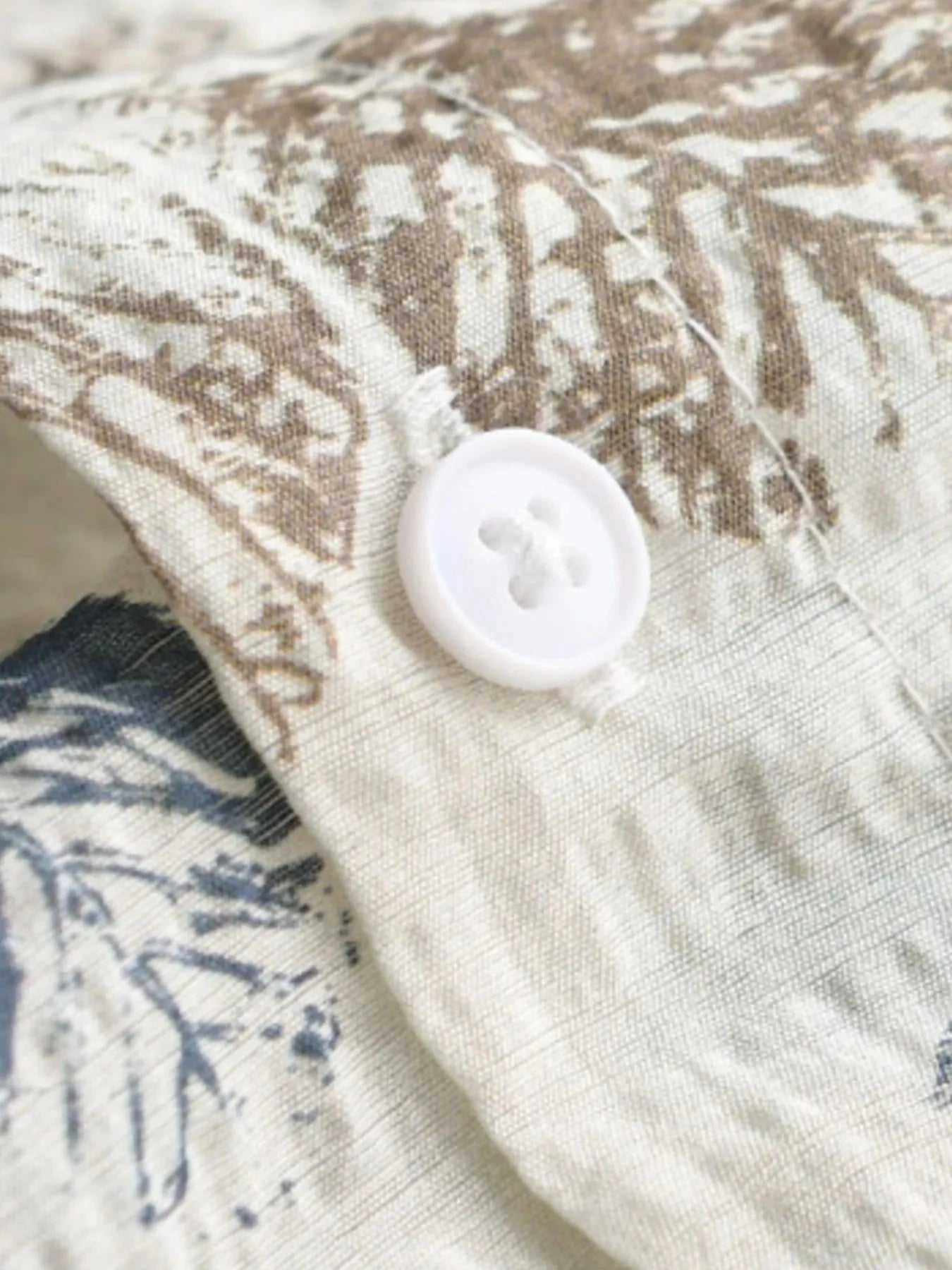 Men's Plus Size Printed Button Up Short Sleeve Shirt