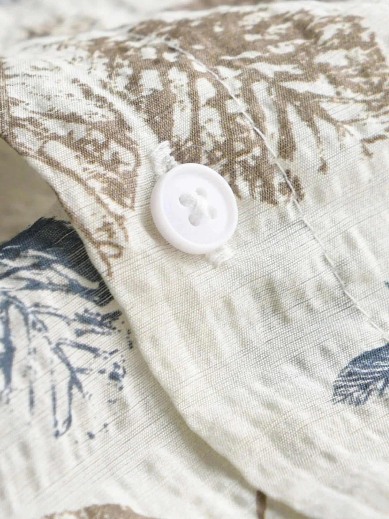 Men's Plus Size Printed Button Up Short Sleeve Shirt