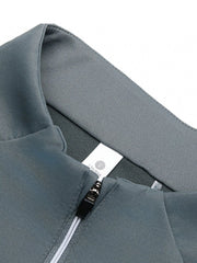 Men's Plus Size Quarter-Zip Active Long Sleeve T-Shirt