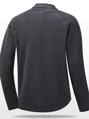 Men's Plus Size Quarter Zip Long Sleeve Sweatshirt