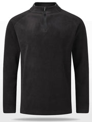 Men's Plus Size Quarter Zip Long Sleeve Sweatshirt
