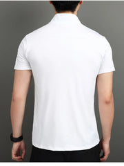 Men's Plus Size Quarter-Zip Short Sleeve Top