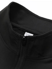 Men's Plus Size Quarter-Zip Short Sleeve Top