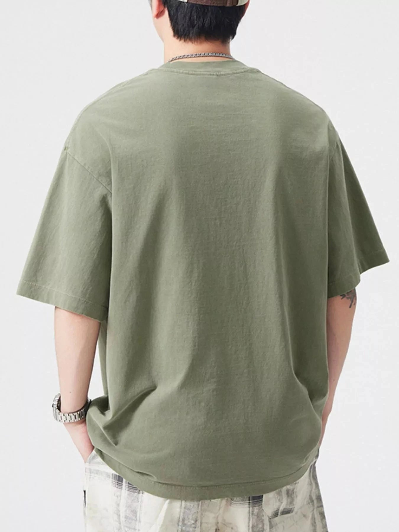 Men's Plus Size Round Neck Half Sleeve T-Shirt