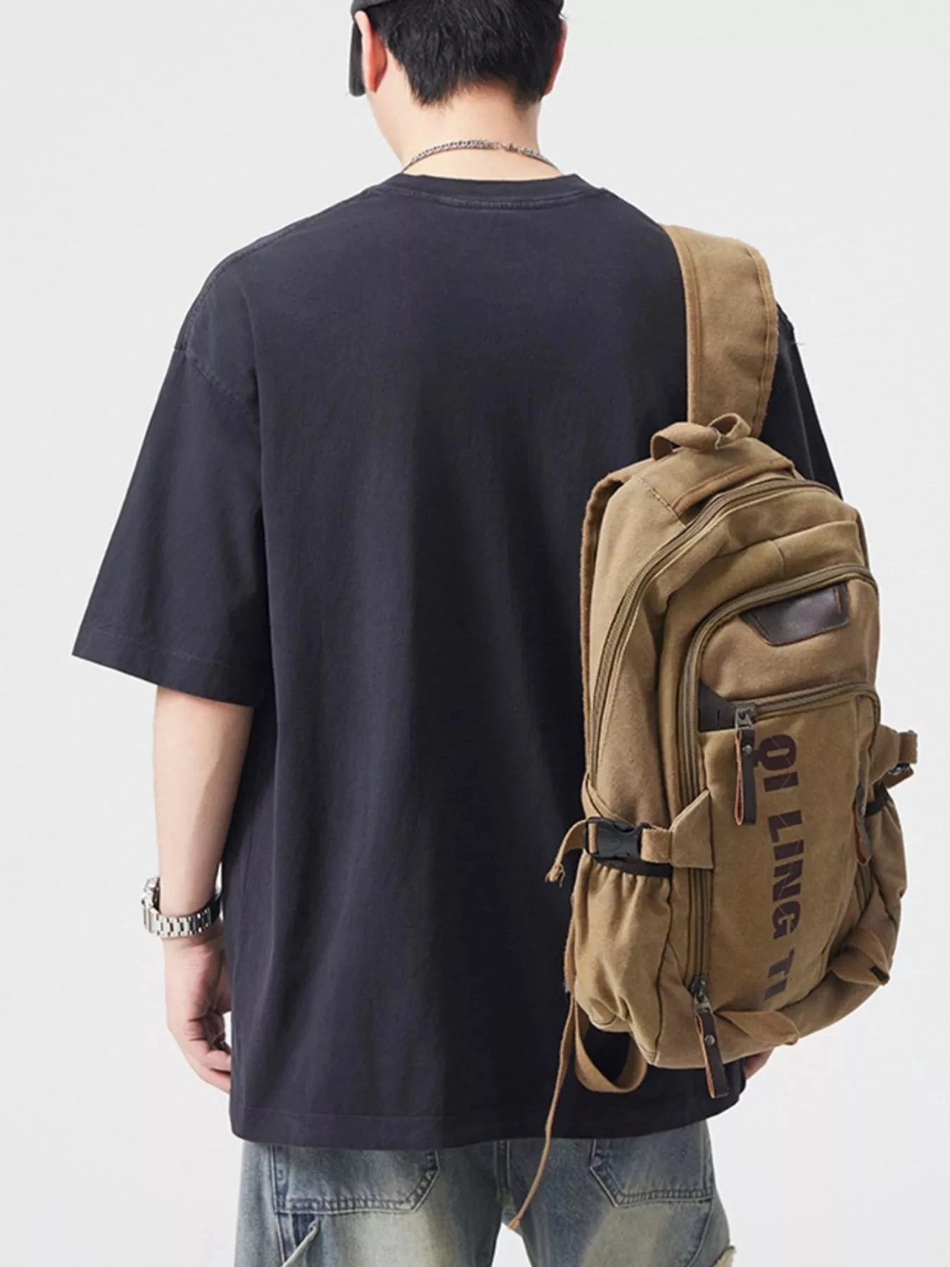 Men's Plus Size Round Neck Half Sleeve T-Shirt