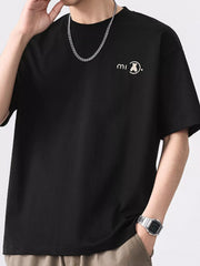 Men's Plus Size Round Neck Half Sleeve T-Shirt