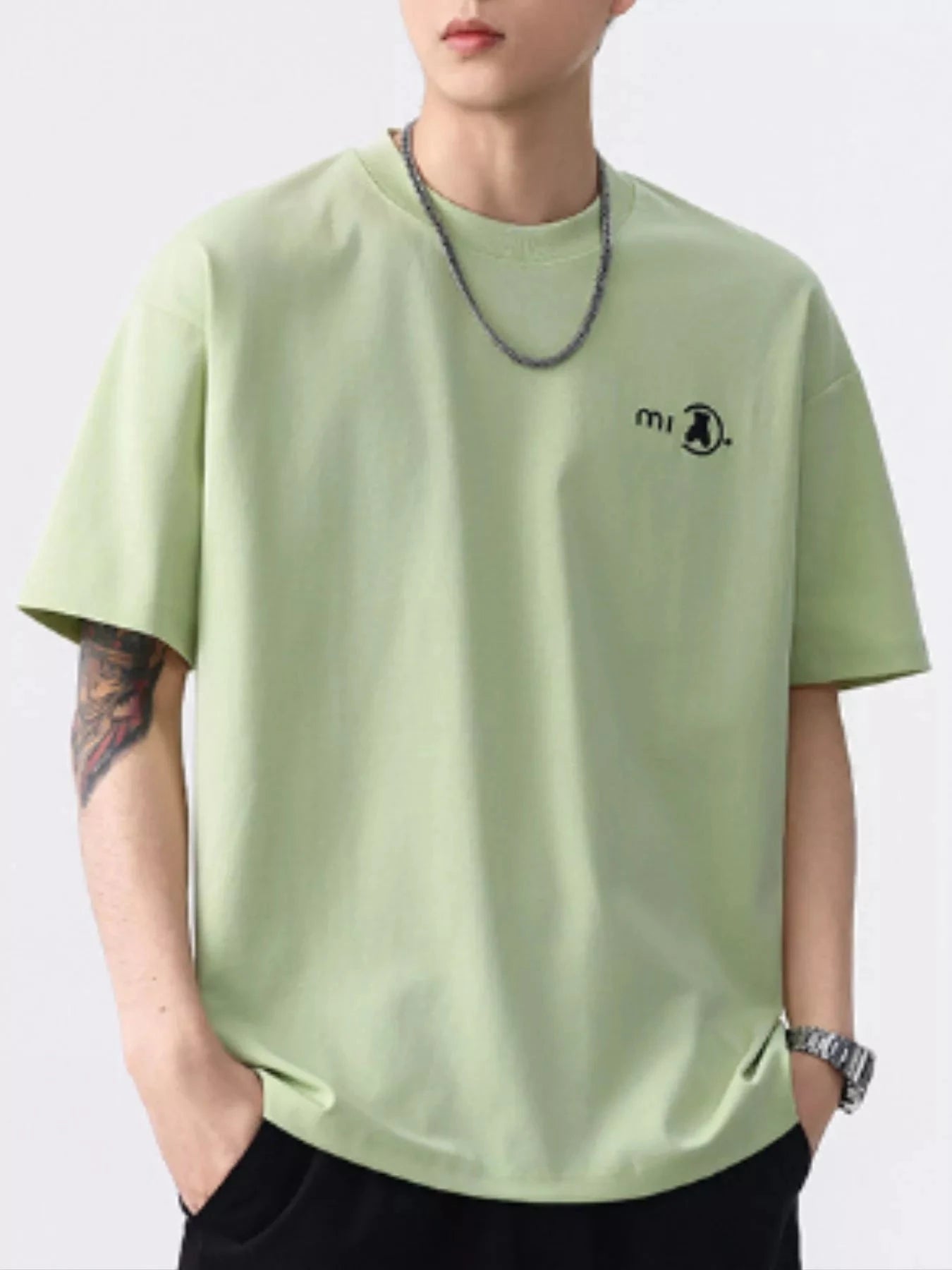 Men's Plus Size Round Neck Half Sleeve T-Shirt