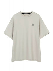 Men's Plus Size Round Neck Half Sleeve T-Shirt Gray / M