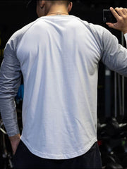 Men's Plus Size Round Neck Long Sleeve T-Shirt