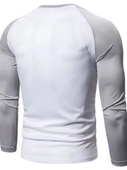 Men's Plus Size Round Neck Raglan Sleeve T-Shirt