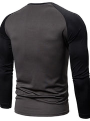 Men's Plus Size Round Neck Raglan Sleeve T-Shirt