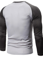 Men's Plus Size Round Neck Raglan Sleeve T-Shirt