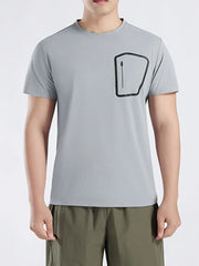 Men's Plus Size Round Neck Short Sleeve Active T-Shirt