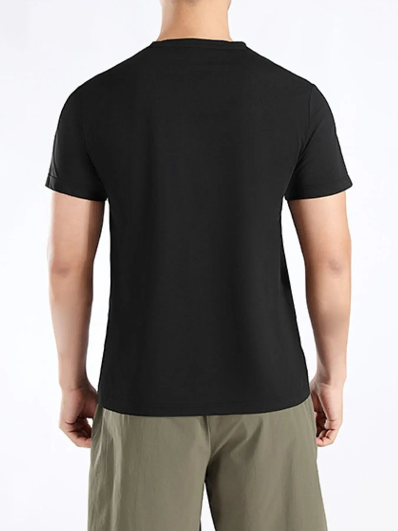 Men's Plus Size Round Neck Short Sleeve Active T-Shirt
