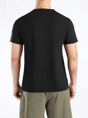 Men's Plus Size Round Neck Short Sleeve Active T-Shirt