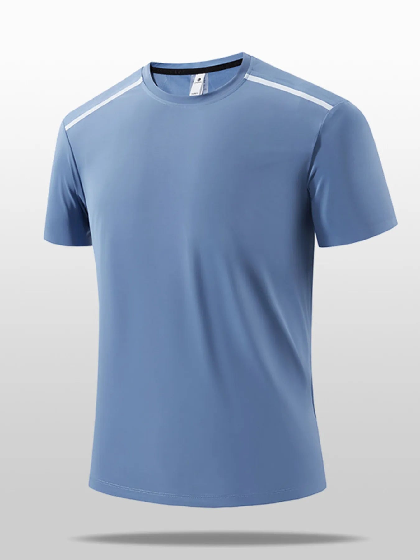 Men's Plus Size Round Neck Short Sleeve Active T-Shirt Dusty Blue / M