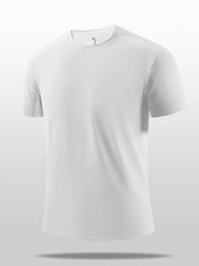 Men's Plus Size Round Neck Short Sleeve Active T-Shirt White / M
