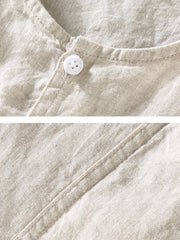 Men's Plus Size Round Neck Short Sleeve Blouse