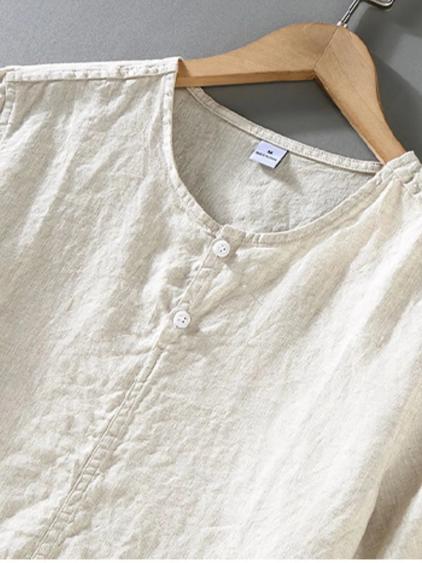 Men's Plus Size Round Neck Short Sleeve Blouse