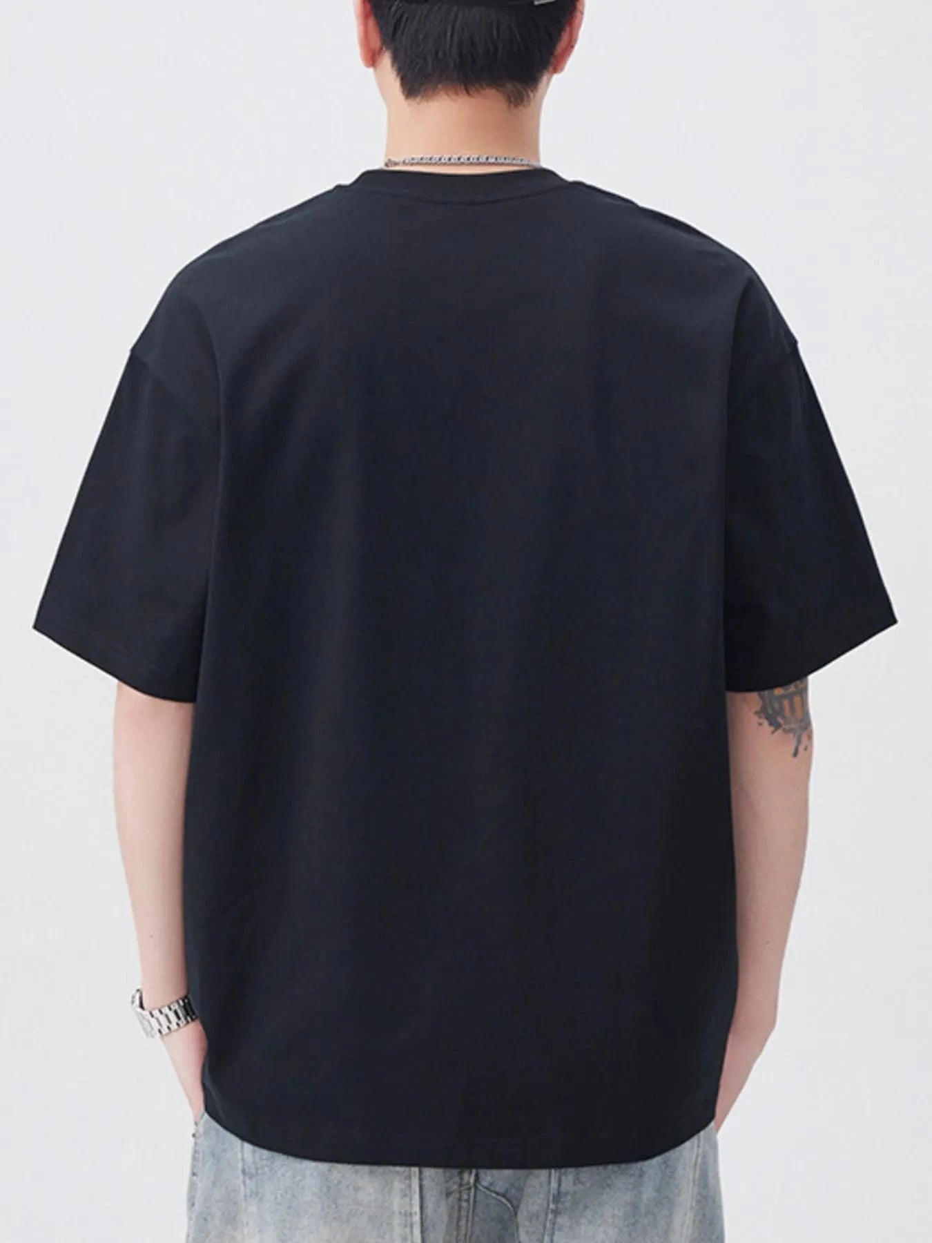 Men's Plus Size Round Neck Short Sleeve T-Shirt