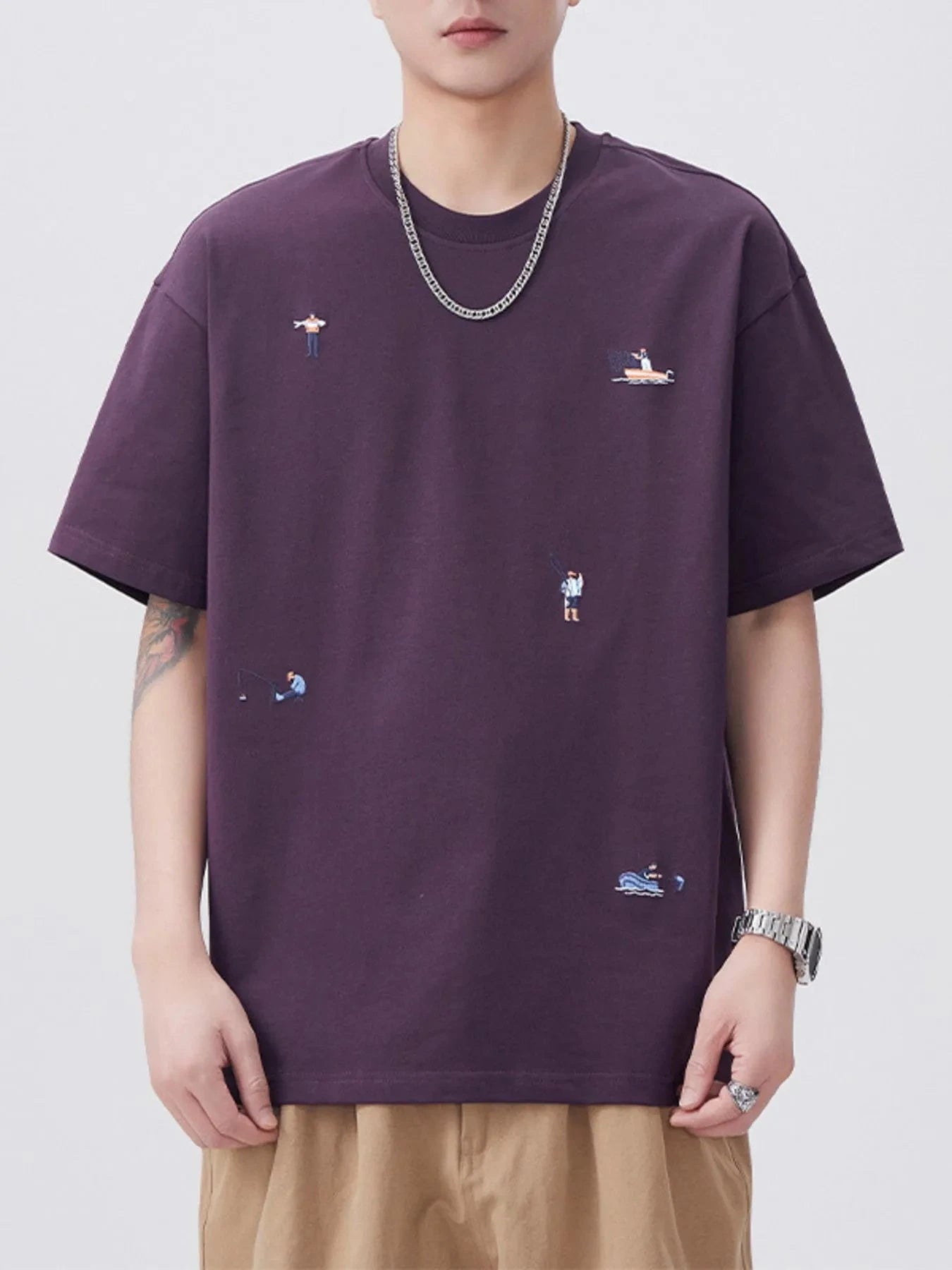 Men's Plus Size Round Neck Short Sleeve T-Shirt