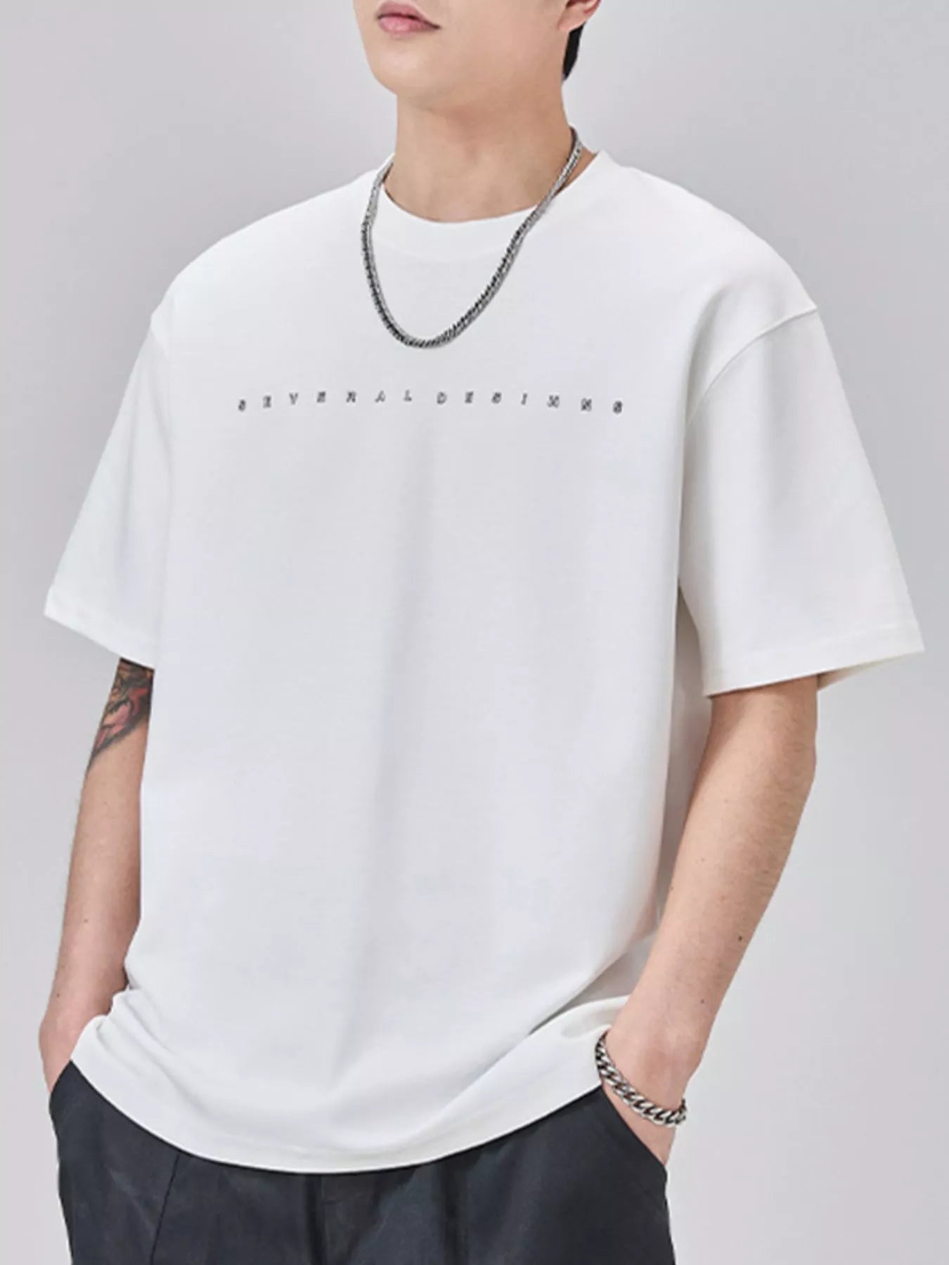 Men's Plus Size Round Neck Short Sleeve T-Shirt