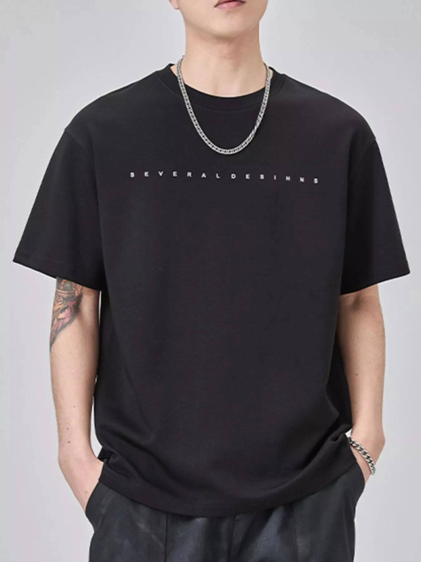 Men's Plus Size Round Neck Short Sleeve T-Shirt