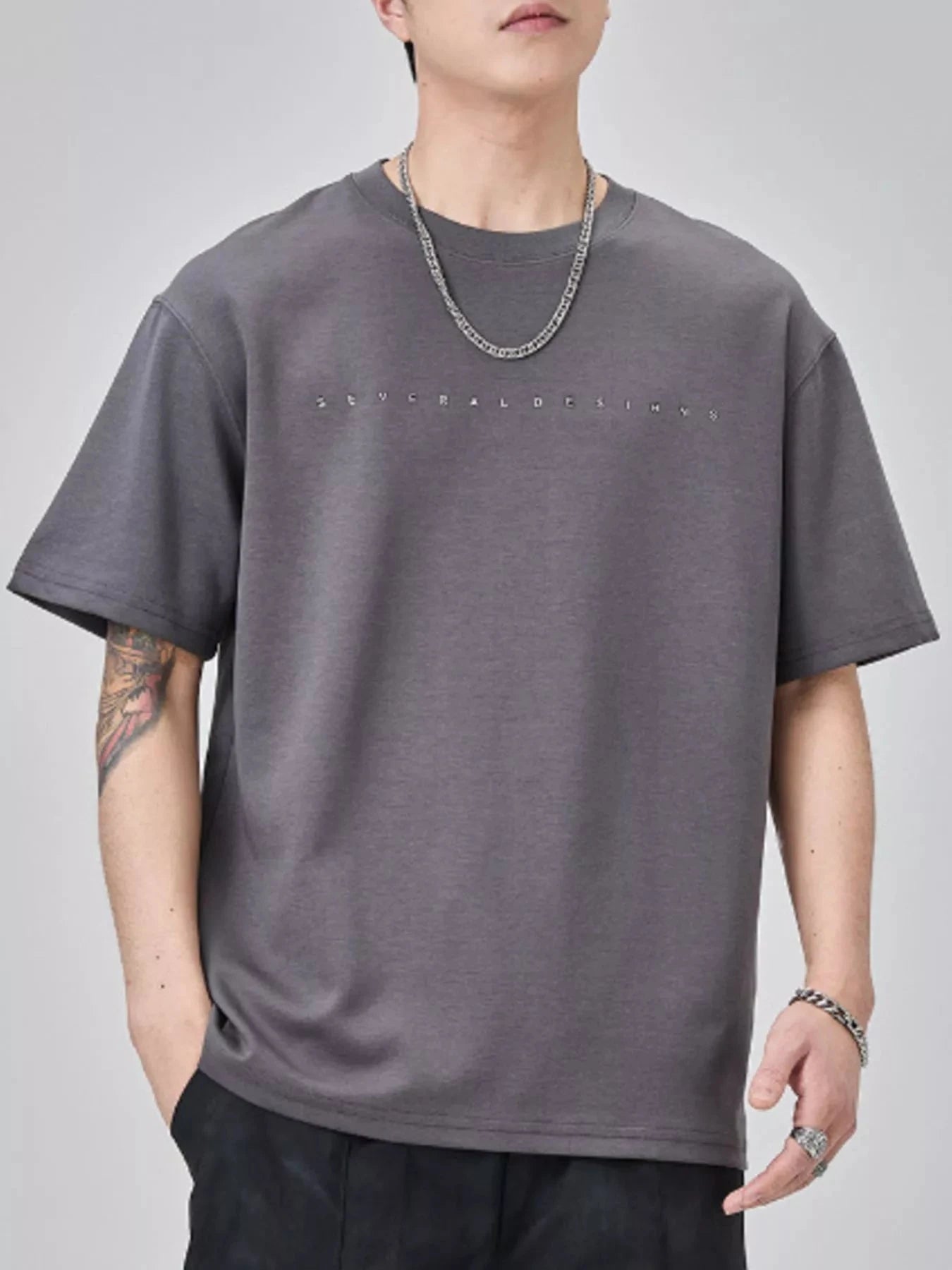 Men's Plus Size Round Neck Short Sleeve T-Shirt