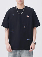 Men's Plus Size Round Neck Short Sleeve T-Shirt Black / M