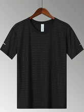 Men's Plus Size Round Neck Short Sleeve T-Shirt Black / M